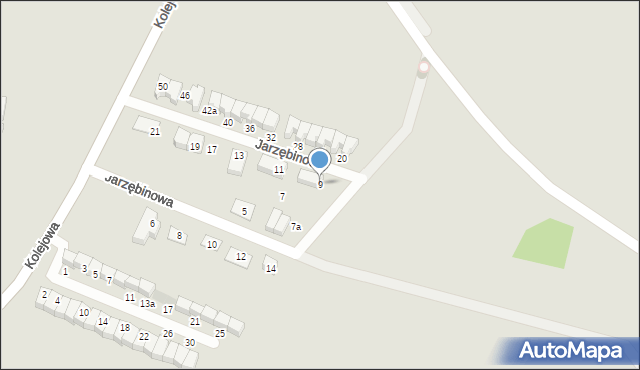 Środa Śląska, Jarzębinowa, 9, mapa Środa Śląska