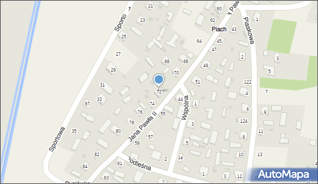 Stale, Jana Pawła II, 72, mapa Stale