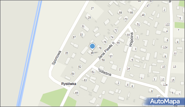 Stale, Jana Pawła II, 80, mapa Stale