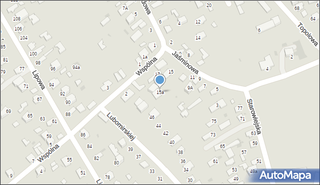 Stalowa Wola, Jaśminowa, 15a, mapa Stalowa Wola