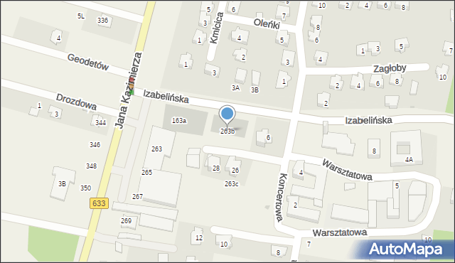 Stanisławów Pierwszy, Jana Kazimierza, 263b, mapa Stanisławów Pierwszy