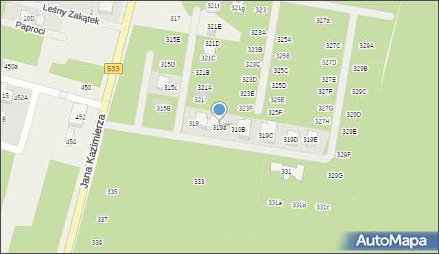 Stanisławów Pierwszy, Jana Kazimierza, 319a, mapa Stanisławów Pierwszy