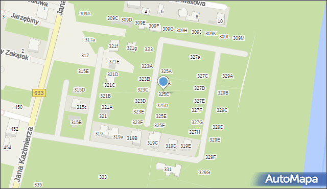 Stanisławów Pierwszy, Jana Kazimierza, 325C, mapa Stanisławów Pierwszy