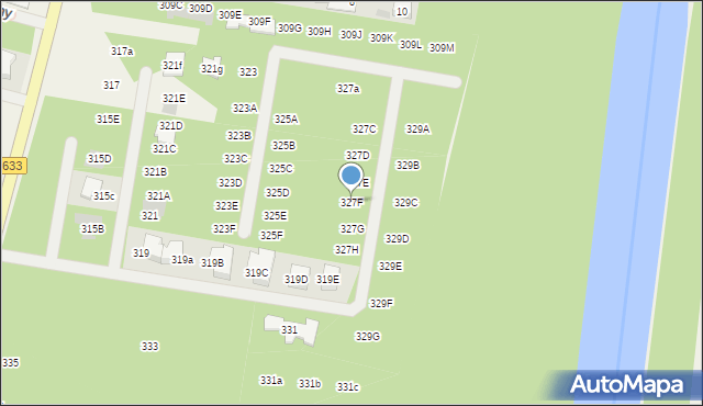 Stanisławów Pierwszy, Jana Kazimierza, 327F, mapa Stanisławów Pierwszy