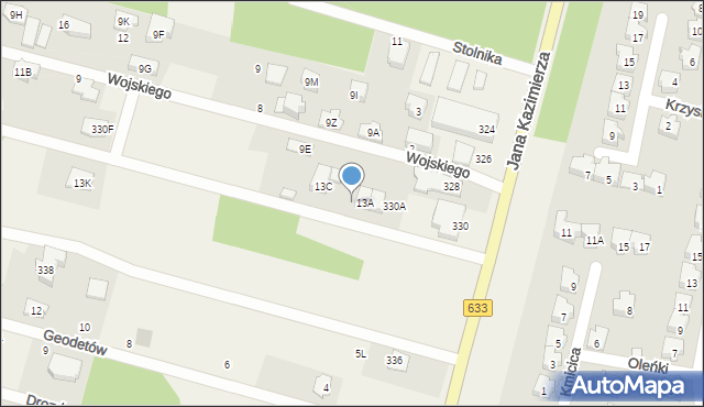 Stanisławów Pierwszy, Jana Kazimierza, 330B, mapa Stanisławów Pierwszy