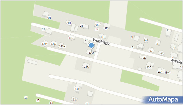 Stanisławów Pierwszy, Jana Kazimierza, 330F, mapa Stanisławów Pierwszy