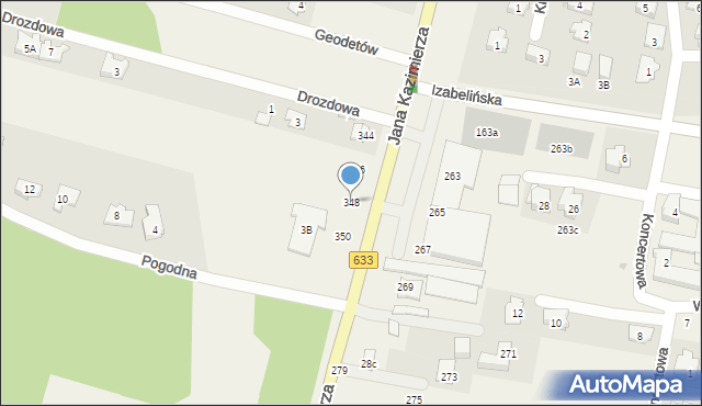 Stanisławów Pierwszy, Jana Kazimierza, 348, mapa Stanisławów Pierwszy