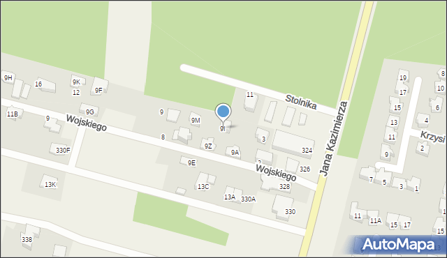 Stanisławów Pierwszy, Jana Kazimierza, 9I, mapa Stanisławów Pierwszy