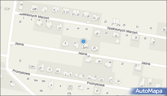 Stanisławów Pierwszy, Jasna, 13, mapa Stanisławów Pierwszy
