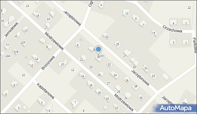 Stanowice, Jarzębinowa, 20, mapa Stanowice