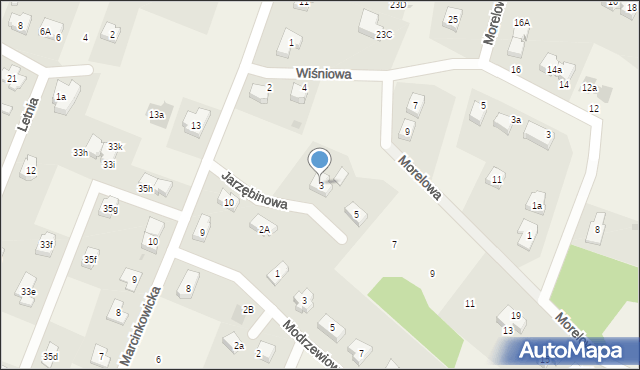 Stanowice, Jarzębinowa, 3, mapa Stanowice