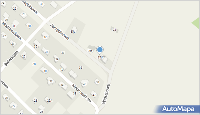 Stanowice, Jarzębinowa, 35d, mapa Stanowice