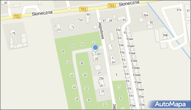 Stara Iwiczna, Jagodowa, 29A, mapa Stara Iwiczna