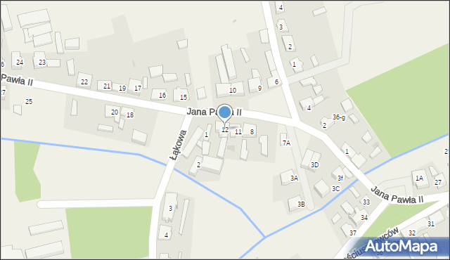 Stara Łubianka, Jana Pawła II, 12, mapa Stara Łubianka