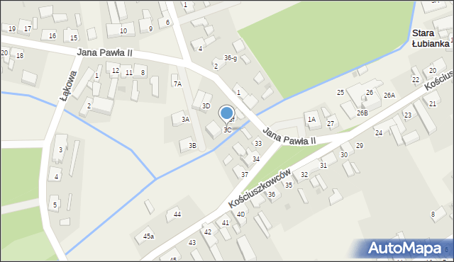 Stara Łubianka, Jana Pawła II, 3C, mapa Stara Łubianka