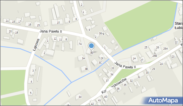 Stara Łubianka, Jana Pawła II, 3D, mapa Stara Łubianka
