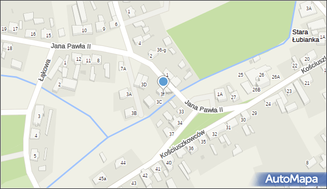 Stara Łubianka, Jana Pawła II, 3f, mapa Stara Łubianka