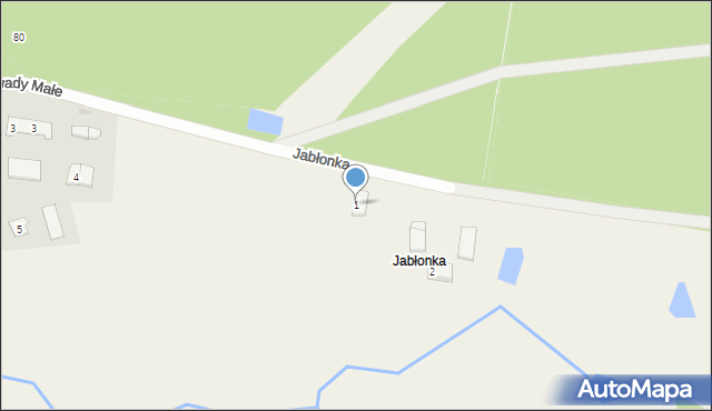 Stare Jabłonki, Jabłonka, 1, mapa Stare Jabłonki