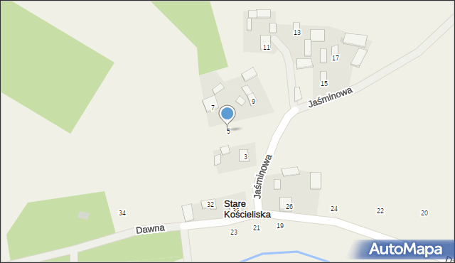 Stare Kościeliska, Jaśminowa, 5, mapa Stare Kościeliska