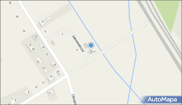 Stare Koźle, Jaksiewicza Józefa, 13, mapa Stare Koźle