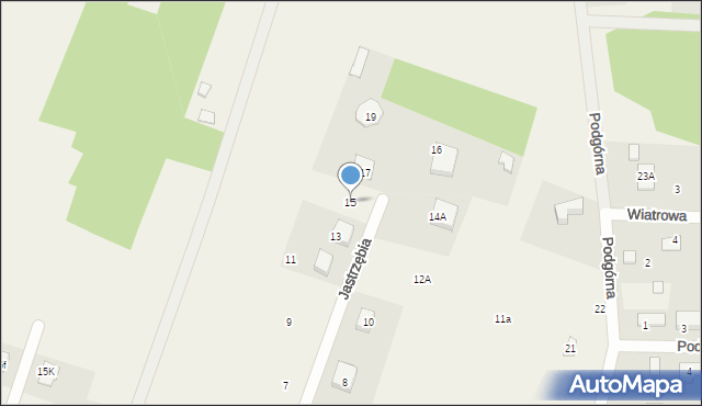 Stare Krasnodęby, Jastrzębia, 15, mapa Stare Krasnodęby