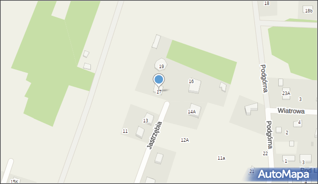 Stare Krasnodęby, Jastrzębia, 17, mapa Stare Krasnodęby