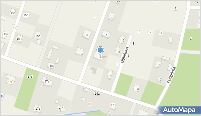 Stare Krasnodęby, Jastrzębia, 4, mapa Stare Krasnodęby