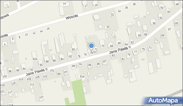 Stare Opole, Jana Pawła II, 74, mapa Stare Opole