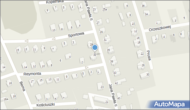 Stare Pole, Jana Pawła II, 32, mapa Stare Pole