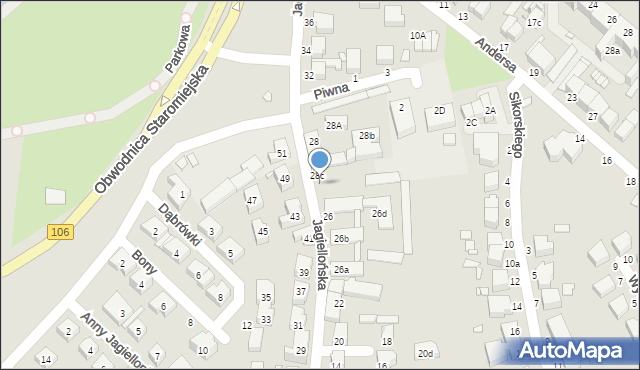 Stargard, Jagiellońska, 28d, mapa Stargard