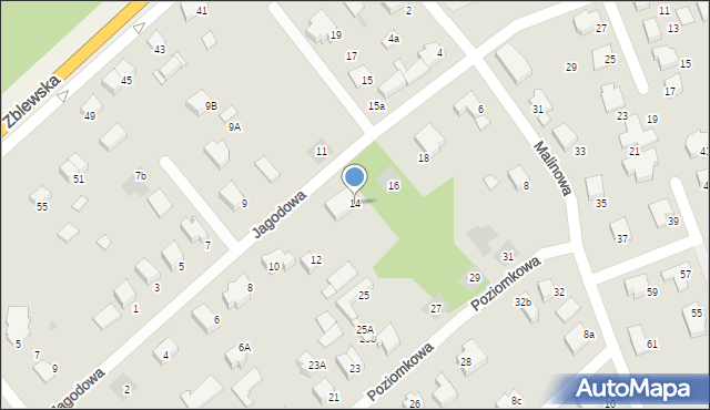 Starogard Gdański, Jagodowa, 14, mapa Starogard Gdański