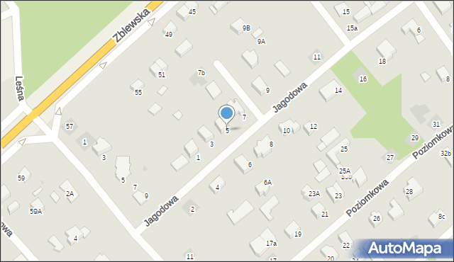 Starogard Gdański, Jagodowa, 5, mapa Starogard Gdański