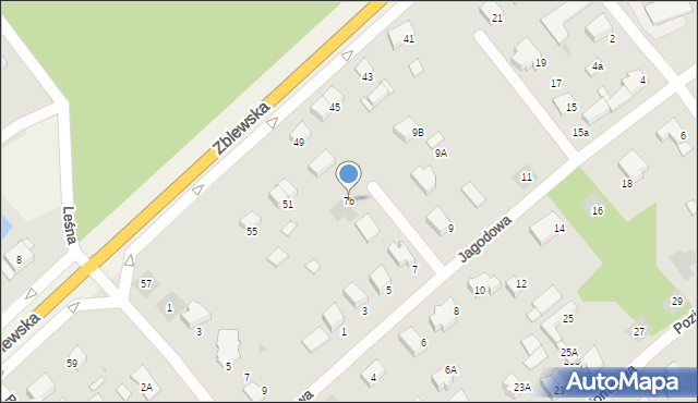 Starogard Gdański, Jagodowa, 7b, mapa Starogard Gdański