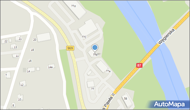 Stary Sącz, Jana Pawła II, 77b, mapa Stary Sącz