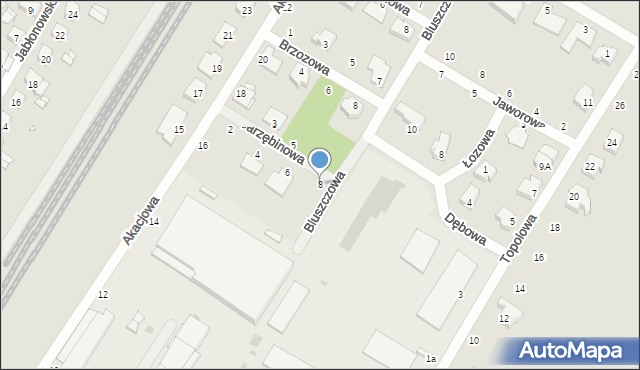 Stęszew, Jarzębinowa, 8, mapa Stęszew