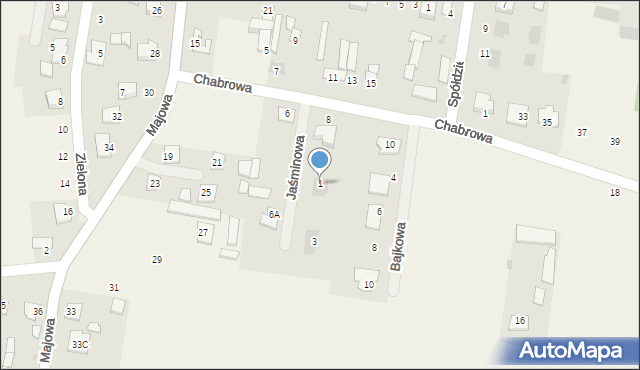 Stok Lacki-Folwark, Jaśminowa, 1, mapa Stok Lacki-Folwark