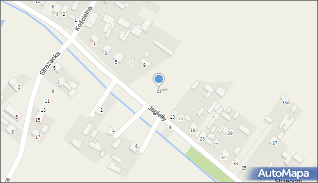 Strzegom, Jagiełły Jana, ks., 11, mapa Strzegom