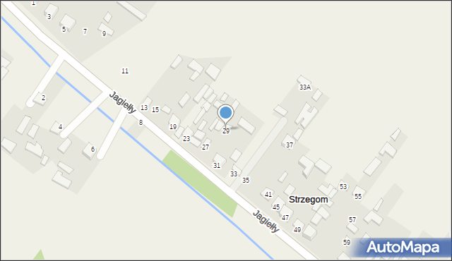 Strzegom, Jagiełły Jana, ks., 29, mapa Strzegom