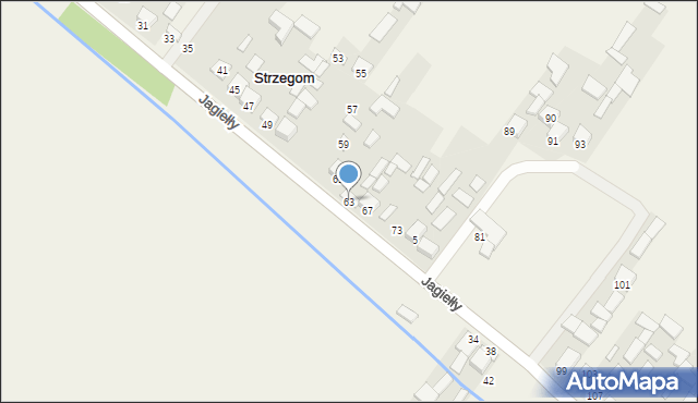 Strzegom, Jagiełły Jana, ks., 63, mapa Strzegom