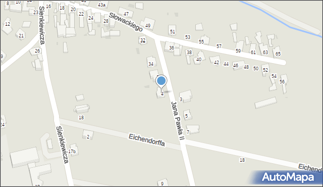 Strzeleczki, Jana Pawła II, 4, mapa Strzeleczki