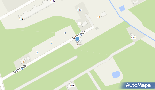 Strzeniówka, Jastrzębia, 4, mapa Strzeniówka