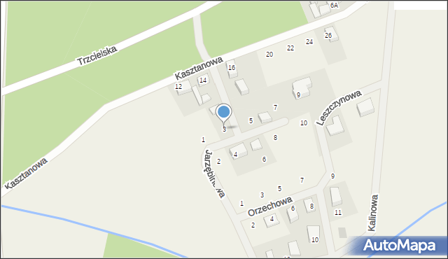 Strzyżewo, Jarzębinowa, 3, mapa Strzyżewo