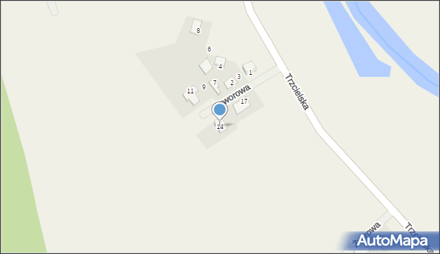 Strzyżewo, Jaworowa, 14, mapa Strzyżewo