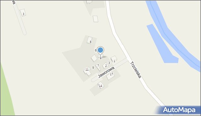 Strzyżewo, Jaworowa, 4, mapa Strzyżewo