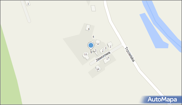 Strzyżewo, Jaworowa, 9, mapa Strzyżewo