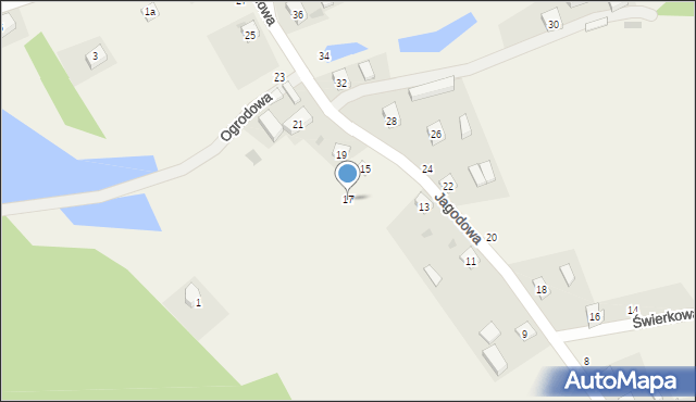 Studzienice, Jagodowa, 17, mapa Studzienice
