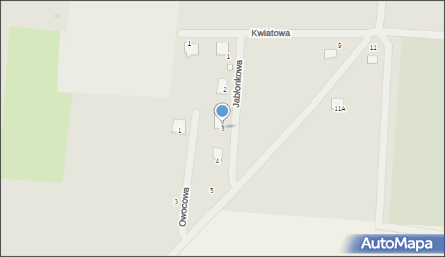 Suchań, Jabłonkowa, 3, mapa Suchań