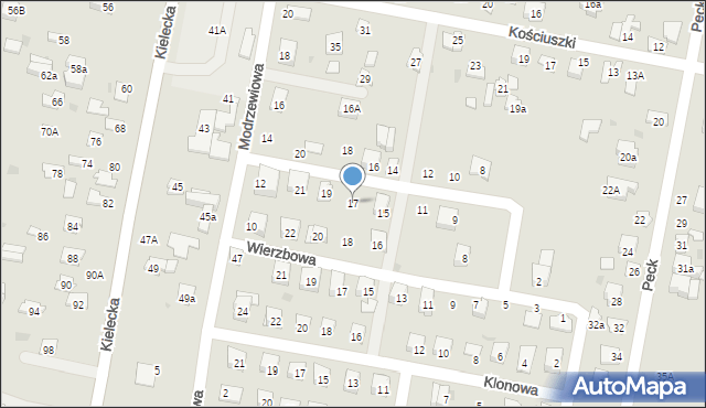 Suchedniów, Jałowcowa, 17, mapa Suchedniów