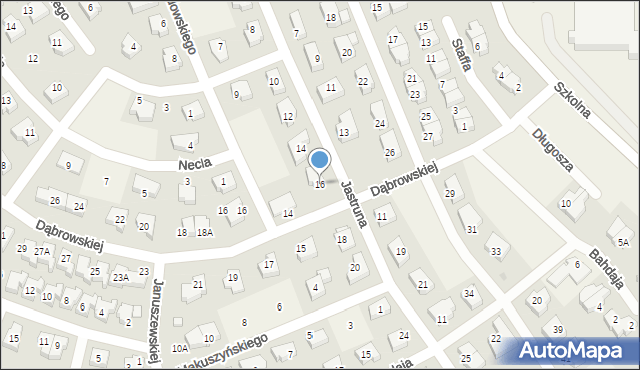 Suchy Dwór, Jastruna Mieczysława, 16, mapa Suchy Dwór