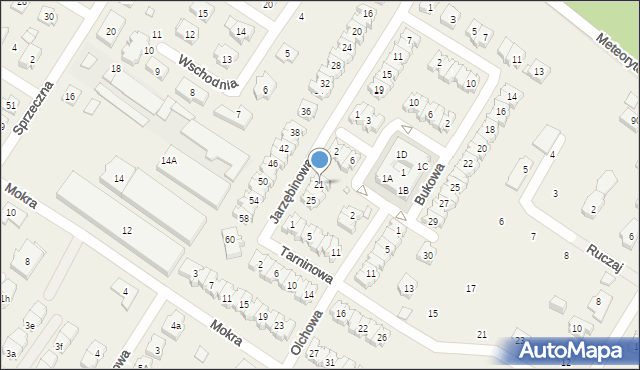 Suchy Las, Jarzębinowa, 21, mapa Suchy Las
